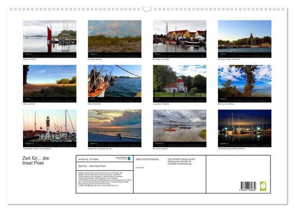 Produktbild: Zeit f&uuml;r... die Insel Poel (Wandkalender 2026 DIN A2 quer), CALVENDO Monatskalender
