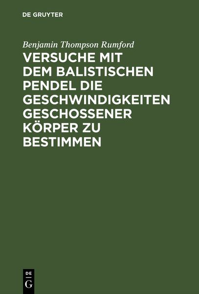 Produktbild: Versuche mit dem Balistischen Pendel die Geschwindigkeiten geschossener K&ouml;rper zu bestimmen