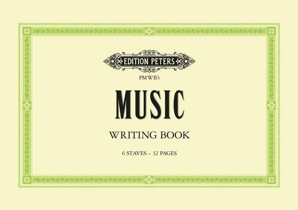 Produktbild: Music Writing Book: A5 landscape 6-stave