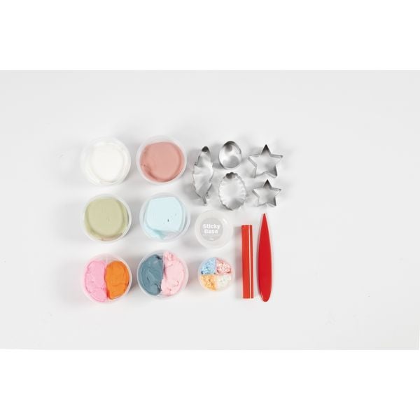 Produktbild: Creativ Company DIY Kreativ Set Modellieren, Blumen, Pastellfarben