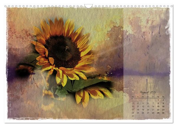 Produktbild: Bl&uuml;te trifft auf Aquarell (Wandkalender 2026 DIN A3 quer), CALVENDO Monatskalender