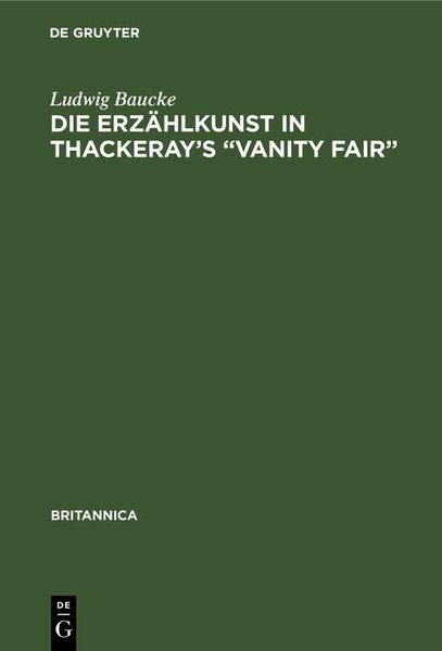Produktbild: Die Erz&auml;hlkunst in Thackeray's "Vanity Fair"
