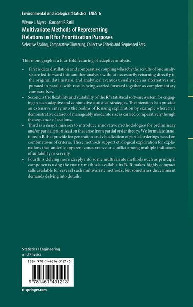 Produktbild: Multivariate Methods of Representing Relations in R for Prioritization Purposes