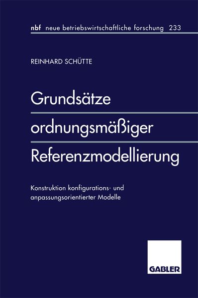 Produktbild: Grunds&auml;tze ordnungsm&auml;&szlig;iger Referenzmodellierung