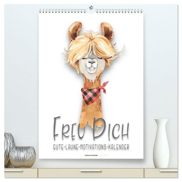 Produktbild: Freu Dich - Gute-Laune-Motivations-Kalender (hochwertiger Premium Wandkalender 2026 DIN A2 hoch), Kunstdruck in Hochglanz