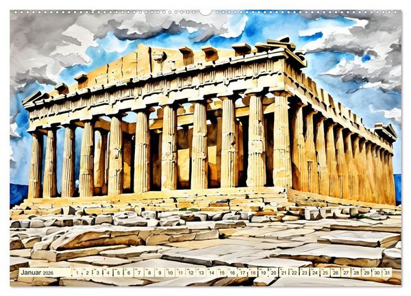 Produktbild: Kalimera Griechenland (hochwertiger Premium Wandkalender 2026 DIN A2 quer), Kunstdruck in Hochglanz