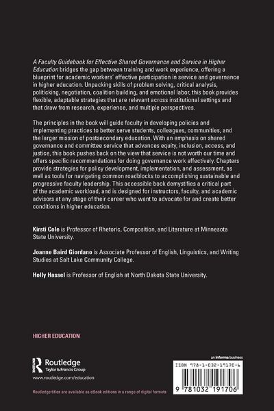 Produktbild: A Faculty Guidebook for Effective Shared Governance and Service in Higher Education
