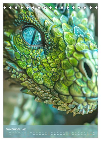 Produktbild: Drachen - Im Fantasieland gesichtet (Tischkalender 2026 DIN A5 hoch), CALVENDO Monatskalender