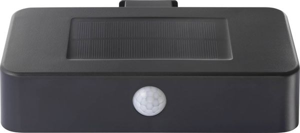 Produktbild: Sygonix SY-4677502 Solar-Au&szlig;enwandleuchte mit Bewegungsmelder SMD LED 1W Schwarz