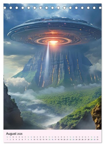 Produktbild: Sci-fi Welten - Fantasiebilder (Tischkalender 2026 DIN A5 hoch), CALVENDO Monatskalender