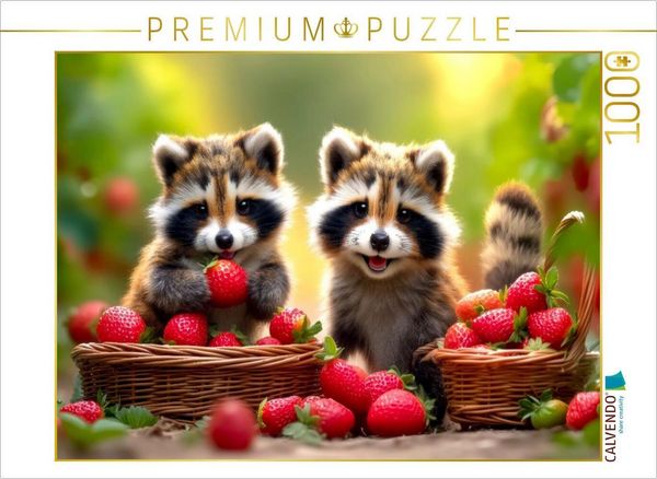 Produktbild: CALVENDO Puzzle Erdbeeren pfl&uuml;cken und naschen - mmh lecker | 1000 Teile Lege-Gr&ouml;&szlig;e 64x48cm Foto-Puzzle f&uuml;r gl&uuml;ckliche Stunden