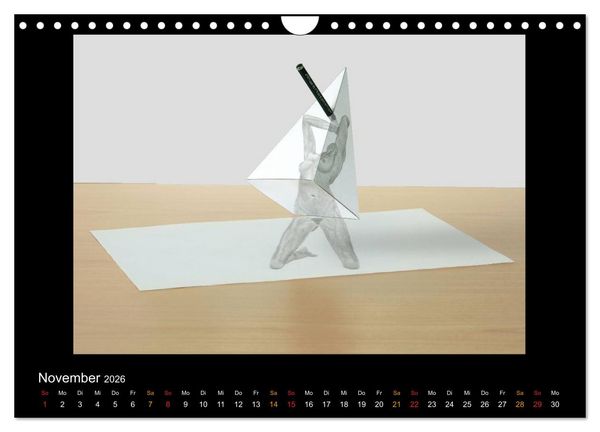 Produktbild: optische T&auml;uschungen 2026 (Wandkalender 2026 DIN A4 quer), CALVENDO Monatskalender
