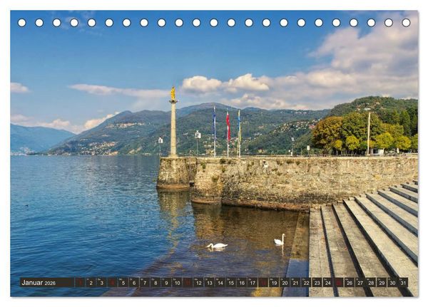 Produktbild: Lago Maggiore - Bezaubernde Orte am Ostufer (Tischkalender 2026 DIN A5 quer), CALVENDO Monatskalender