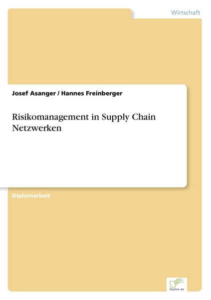 Produktbild: Risikomanagement in Supply Chain Netzwerken