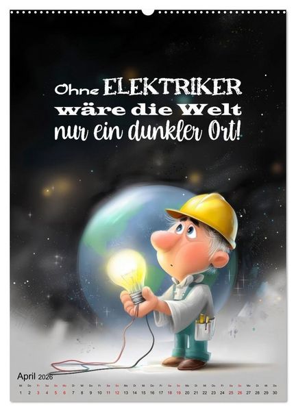 Produktbild: Elektrikerspr&uuml;che (hochwertiger Premium Wandkalender 2026 DIN A2 hoch), Kunstdruck in Hochglanz