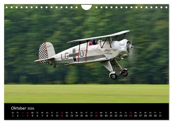 Produktbild: Doppeldecker - Veteranen der L&uuml;fte (Wandkalender 2026 DIN A4 quer), CALVENDO Monatskalender