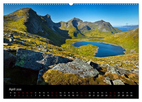 Produktbild: Lofoten - Inseln im Nordmeer (Wandkalender 2026 DIN A2 quer), CALVENDO Monatskalender