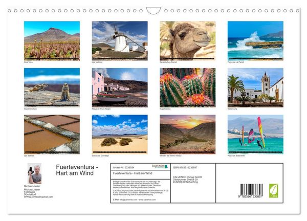 Produktbild: Fuerteventura - Hart am Wind (Wandkalender 2026 DIN A3 quer), CALVENDO Monatskalender