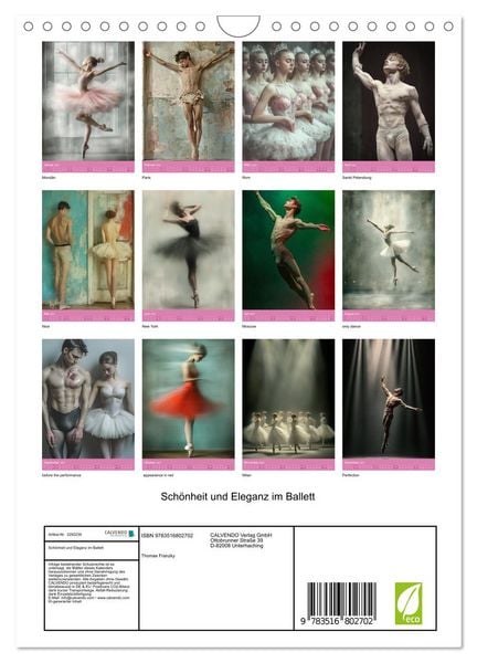 Produktbild: Sch&ouml;nheit und Eleganz im Ballett (Wandkalender 2027 DIN A4 hoch), CALVENDO Monatskalender