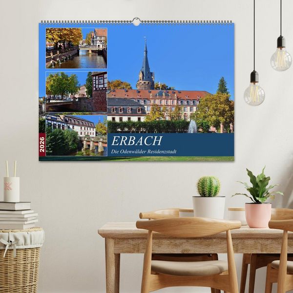 Produktbild: Erbach - Die Odenw&auml;lder Residenzstadt (Wandkalender 2026 DIN A2 quer), CALVENDO Monatskalender