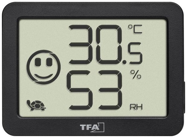 Produktbild: TFA Dostmann Thermo-/Hygrometer Schwarz 30.5055.01