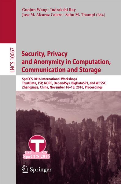 Produktbild: Security, Privacy and Anonymity in Computation, Communication and Storage