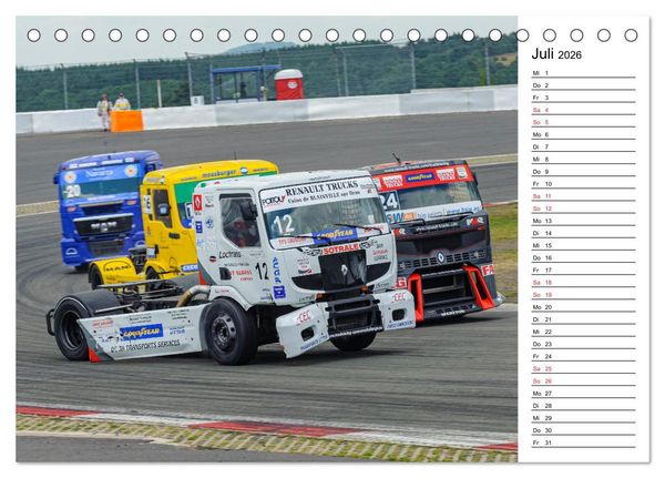 Produktbild: Faszination Truck Rennsport (Tischkalender 2026 DIN A5 quer), CALVENDO Monatskalender