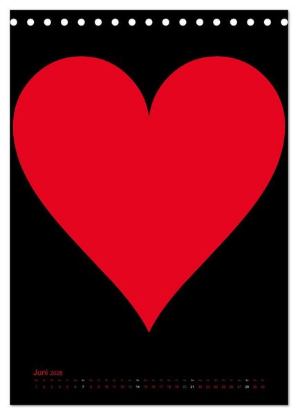 Produktbild: Foto- und Bastelkalender &bdquo;LIEBE&ldquo; in der Farbe Schwarz (Tischkalender 2026 DIN A5 hoch), CALVENDO Monatskalender