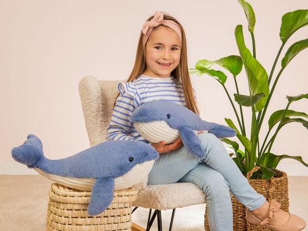 Produktbild: Teddy Hermann 93954 - Walfisch Waltraud, 44 cm, Pl&uuml;schtier, Herzekind-Kollektion