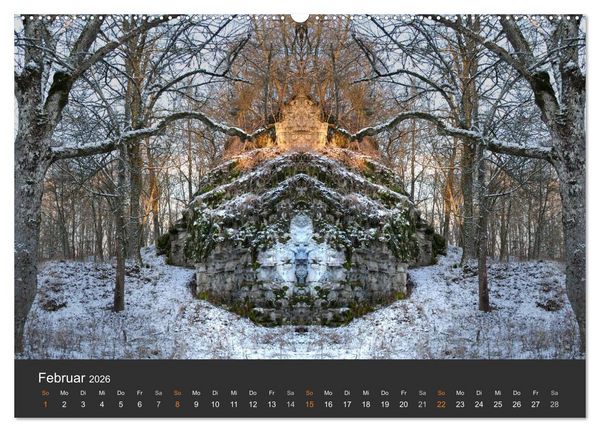 Produktbild: Spiegelwelten - Im Reich der Naturwesen (hochwertiger Premium Wandkalender 2026 DIN A2 quer), Kunstdruck in Hochglanz