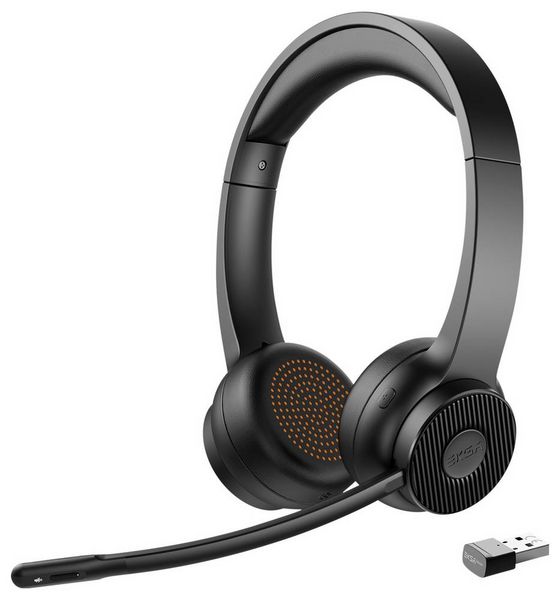 Produktbild: EKSA H16 On Ear Headset Bluetooth&reg; Schwarz Noise Cancelling, Mikrofon-Rauschunterdr&uuml;ckung Headset, Lautst&auml;rkeregelung