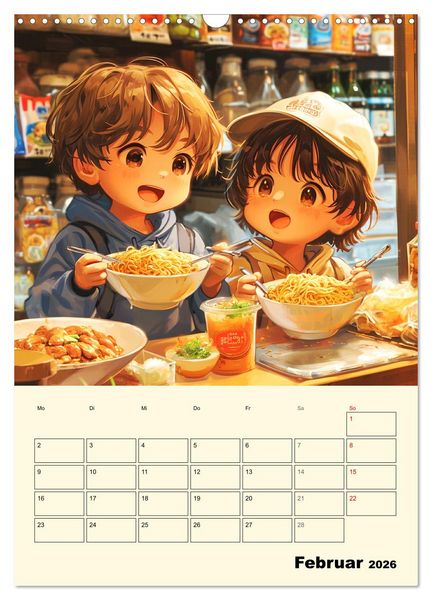 Produktbild: Coole Manga Kids. Lustige Abenteuer im Pixelreich (Wandkalender 2026 DIN A3 hoch), CALVENDO Monatskalender
