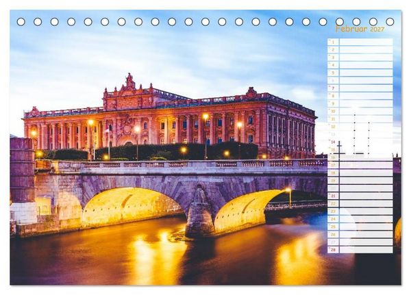 Produktbild: Stockholm - Nordische Sch&ouml;nheit (Tischkalender 2027 DIN A5 quer), CALVENDO Monatskalender