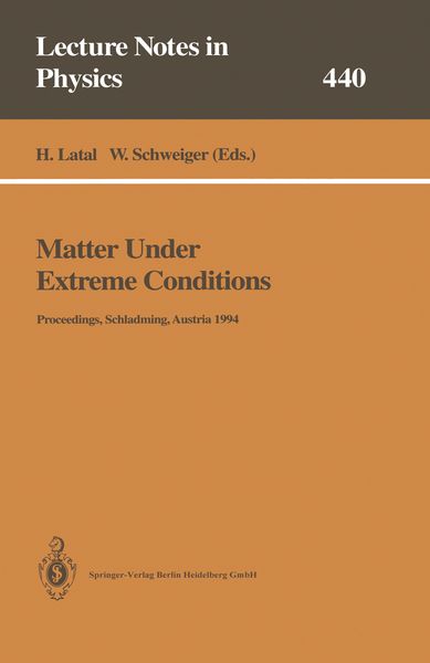 Produktbild: Matter Under Extreme Conditions