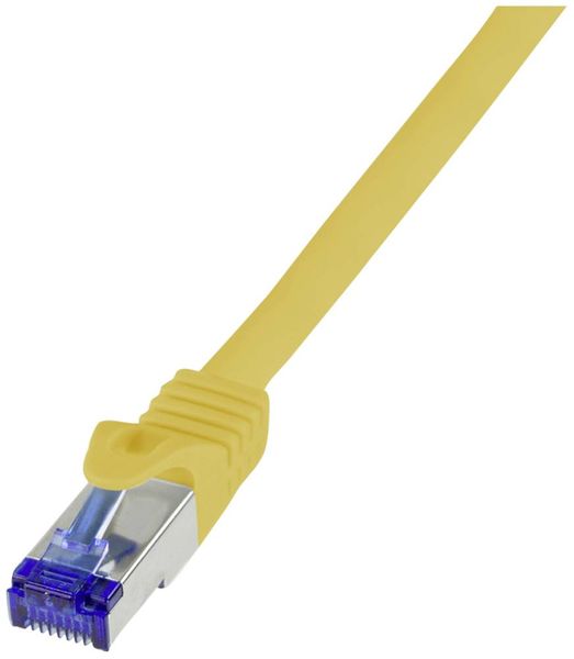 LogiLink C6A077S RJ45 Netzwerkkabel, Patchkabel CAT 6a S/FTP 5.00 m Gelb 1 St.