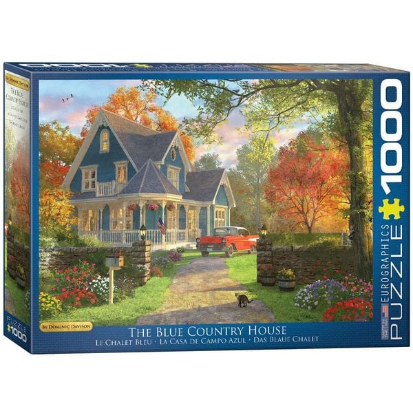 Eurographics 6000-0978 - Das blaue Landhaus von Dominic Davison , Puzzle, 1.000 Teile