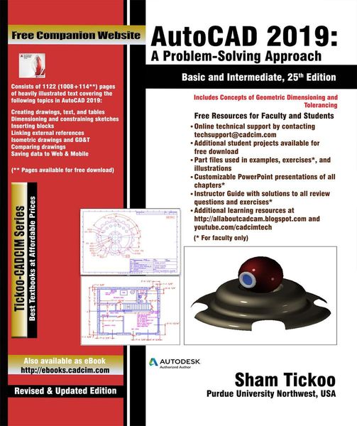 Produktbild: AutoCAD 2019: A Problem - Solving Approach, Basic and Intermediate, 25th Edition