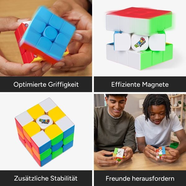 Produktbild: Rubik's - Speed Cube 3x3, ultra-leichtg&auml;ngiger Zauberw&uuml;rfel mit Magneten, hochwertige Verarbeitung f&uuml;r Einsteiger & Profis, ab 8 J.