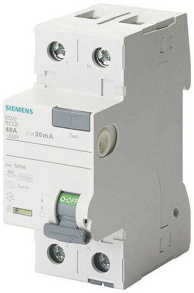 Siemens 5SV33116 5SV3311-6 FI-Schutzschalter A 2polig 16A 0.03A 230V