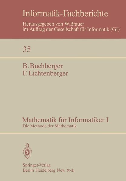 Produktbild: Mathematik f&uuml;r Informatiker I