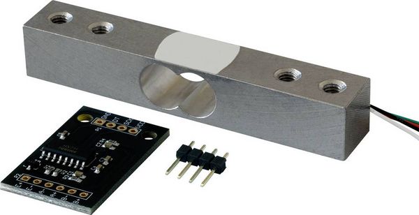 Produktbild: Joy-it HX711-40 HX711-40 HX711 ADC Modul mit 40kg W&auml;gezelle - 24 Bit A/D Wandler kalibriert Werksstandard (ohne Zertifikat)