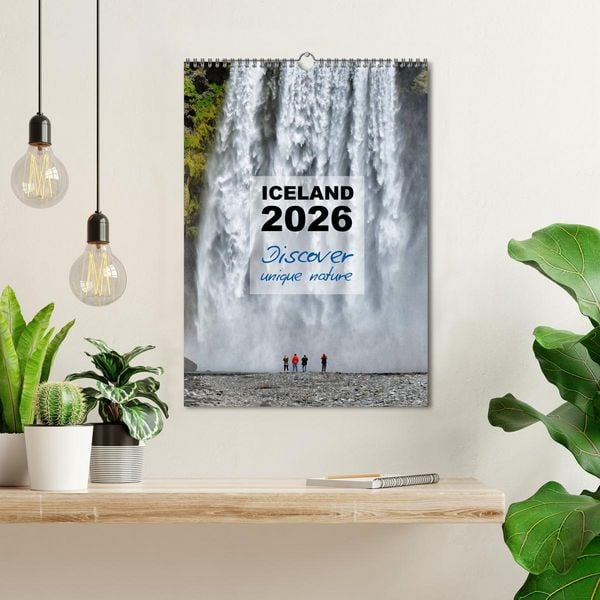Produktbild: Iceland Calendar 2026 - Discover unique nature - UK Version (Wall Calendar 2026 DIN A3 portrait), CALVENDO 12 Month Wall Calendar