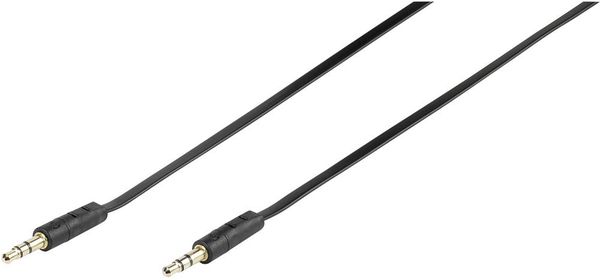 Vivanco 46/10 03FG Audio Anschlusskabel [1x Klinkenstecker 3.5 mm - 1x Klinkenstecker 3.5 mm] 0.30 m Schwarz