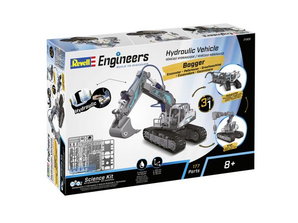 Produktbild: Revell Engineers 21305 Hydraulic Excavator 3in1 1:24 Elektro RC Funktionsmodell Bausatz