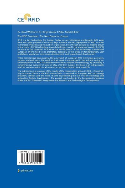 Produktbild: The RFID Roadmap: The Next Steps for Europe