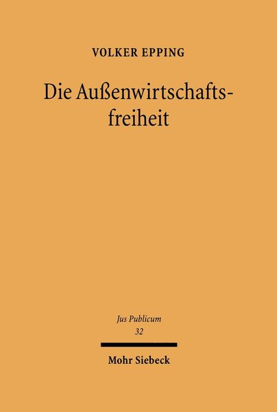 Produktbild: Au&szlig;enwirtschaftsfreiheit