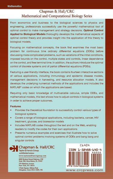 Produktbild: Optimal Control Applied to Biological Models