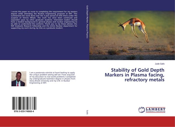 Produktbild: Stability of Gold Depth Markers in Plasma facing, refractory metals