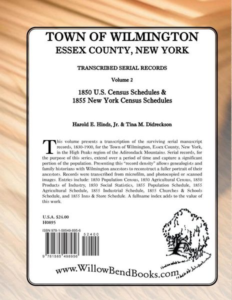 Produktbild: Town of Wilmington, Essex County, New York Transcribed Serial Records, Volume 2
