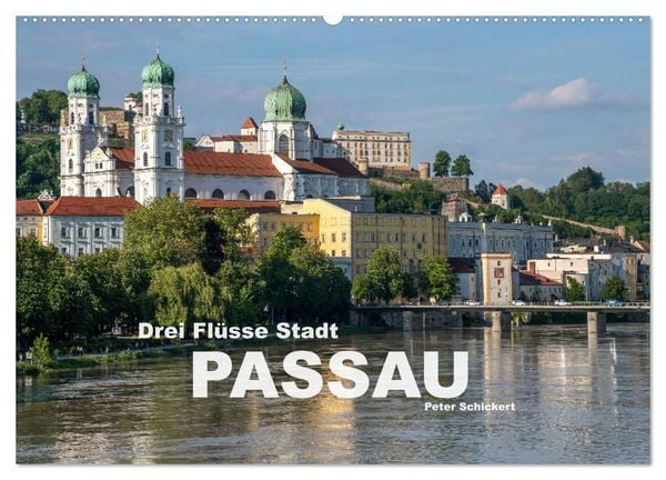 Produktbild: Drei Fl&uuml;sse Stadt Passau (Wandkalender 2026 DIN A2 quer), CALVENDO Monatskalender
